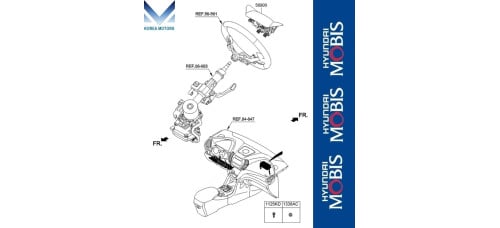 airbag module passenger hyundai santa fe cm 2009-12